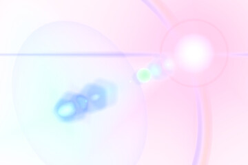 Abstract sci-fi optical light flare with glowing hexagons on transparent PNG background. For compositing and visual effects