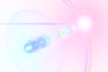 Abstract sci-fi optical light flare with glowing hexagons on transparent PNG background. For compositing and visual effects