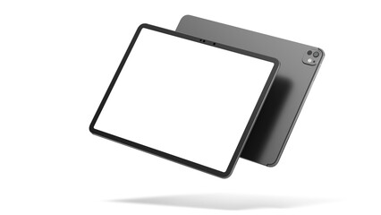 iPad mockup with transparent screen and background for web design and UX/UI. iPad Pro 13 inch with...