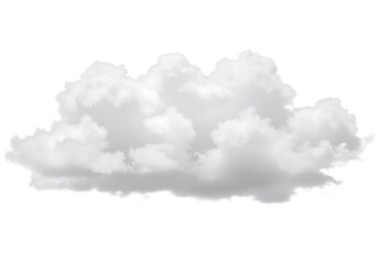 Fluffy Cumulus Cloud: Ethereal Beauty on a Minimalist White Background
