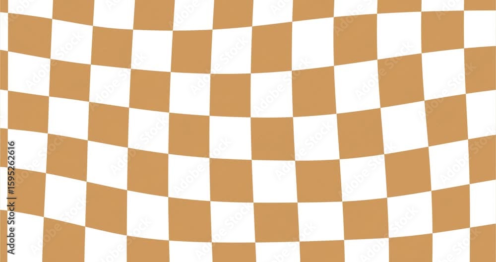 Aufkleber a grid design resembling a racing flag moving horizontally in beige.