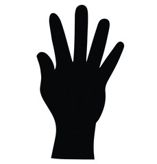 cute cartoon hand drawn vector hand silhouette.