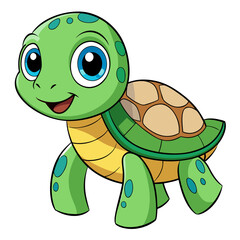 Fototapeta premium funny turtle cartoon