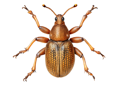 Adhesive weevil set isolated on White  background. Png realistic design element