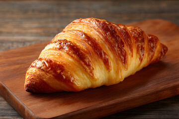Tasty handcrafted French-style butter croissant