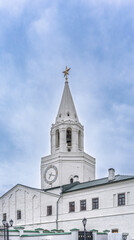 Obraz premium Spasskaya Tower in sunny summer day. Kazan Kremlin. Republic of Tatarstan. Kazan. Russia