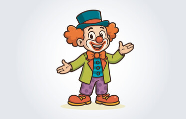 Boy Joker or Clown Mascot Cartoon Character Template