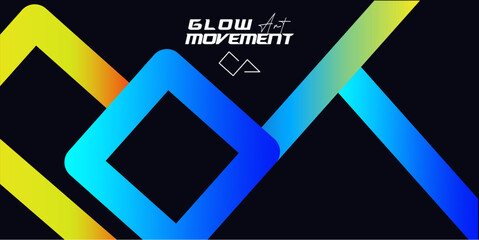 Glow Art Movement Abstract Geometric .Logo Design Modern Abstract Background, Iridescent Lines 