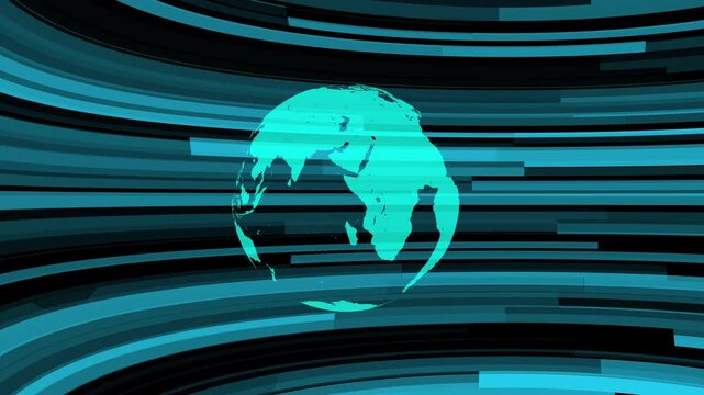 3D World News Background,  digital world breaking news Studio Background for news report and breaking news on world live report. science, innovation future tech, line illustration
