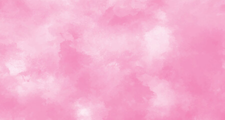 Pink and white watercolor background design. Aquarelle painted paper template. Beautiful pink watercolor painting paper background. Hand drawn texture.
