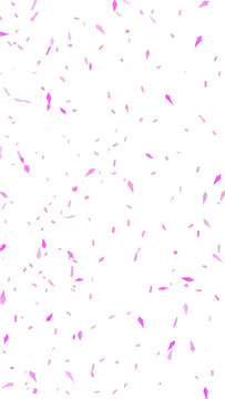 Confetti falling on white background