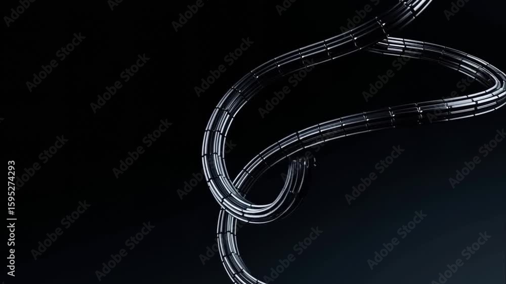 Poster abstract tech lines on dark backdrop: intricate lines twist and turn against a dark backdrop. a visu