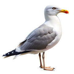 Fototapeta premium A wonderful seagull on white background