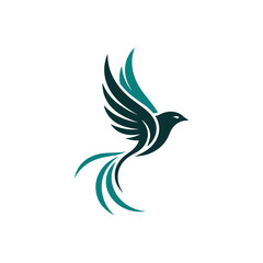 Obraz premium Unique bird logo Modern and minimalist vector and abstract logo