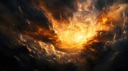 A powerful visual storm of thick, aggressive strokes and radiant contrast.