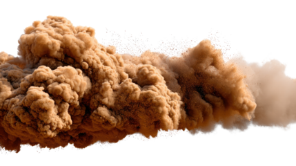 Dust Storm in the Sky: A dramatic visual of a massive dust storm, swirling and billowing across the sky. Evoking the raw power of nature and climate change.