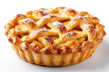Close-up of a golden-brown  pie.