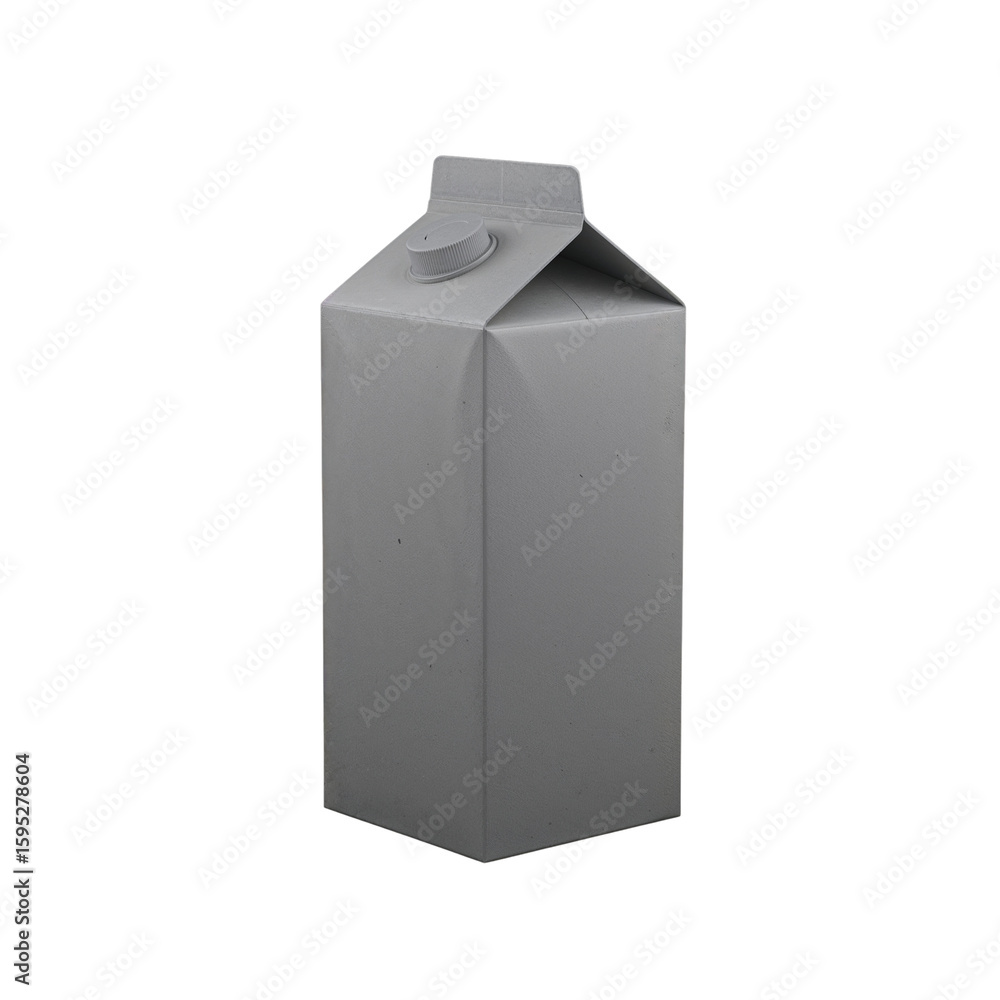 Poster minimalist dairy container studio shot on plain backdrop with an easy to extract design