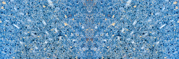 Wall terrazzo texture gray blue of stone granite black white background marble surface pattern sandstone small have mixed sand tile background.