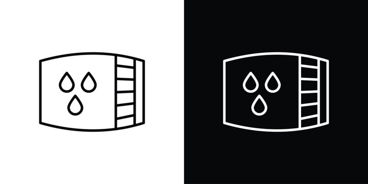 Water tank icons. linear trend modern icons set