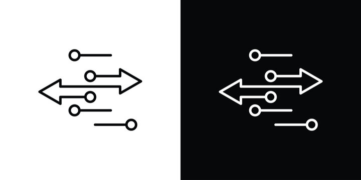 Transfer icons. linear trend modern icons set