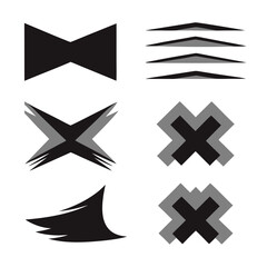 Abstract Geometric Shapes Black Gray Dynamic Forms vector