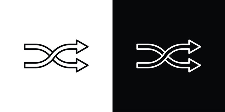Shuffle icon elements. A modern flat and line icons set