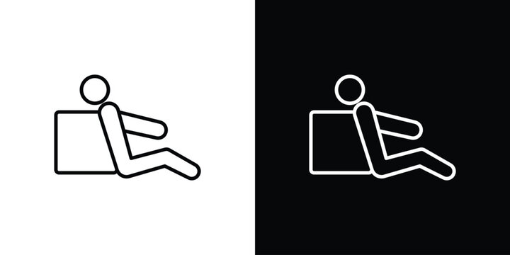 Resting icons. linear trend modern icons set