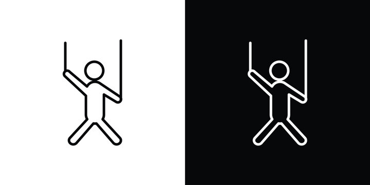 Puppet icons. linear trend modern icons set