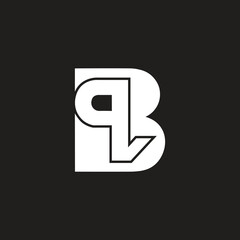 Letter BQ logo design trendy logotype template.