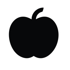 apple icon silhouette vector illustration  on white background