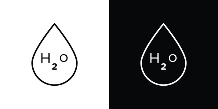 H2o icons. linear trend modern icons set