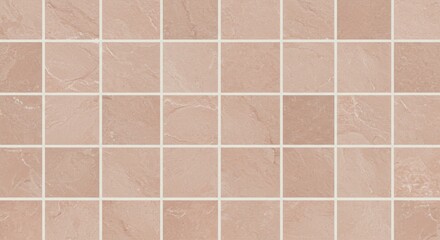 Fototapeta premium Square Ceramic Tiles in Neutral Tone for Interior Design