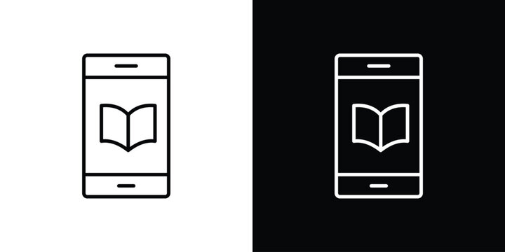 Ebook icons. linear trend modern icons set