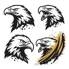 Fierce Eagle Heads Graphic Collection hawk bird
