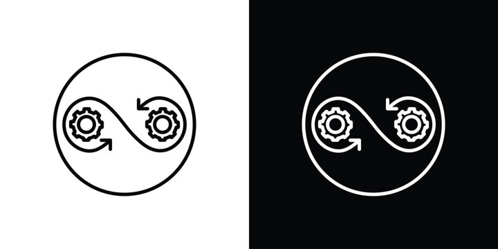 Devops icons. linear trend modern icons set