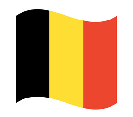Creative Illustration of Waving Belgium National Flag