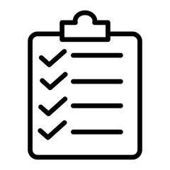 Onboarding Checklist Vector Line Icon Design