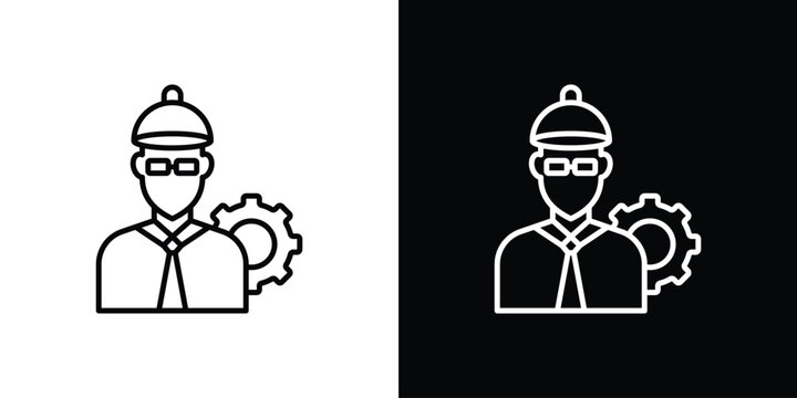 Civil Engineer icons. linear trend modern icons set