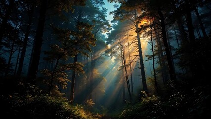 Obraz premium Sunrise in the forest