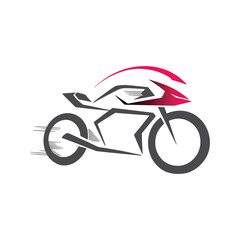 Fototapeta premium Unique motorcycle logo Modern and minimalist vector and abstract logo