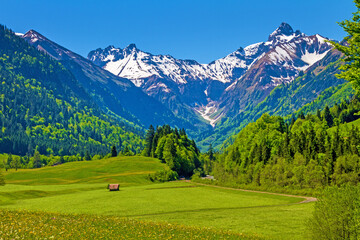 Oberstdorf - Panorama - Frühling - Berge - Gerstruben