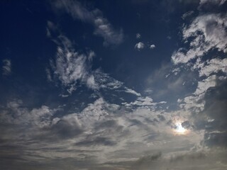 blue sky with clouds