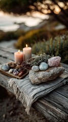 Earth Ritual Altar Flat Lay