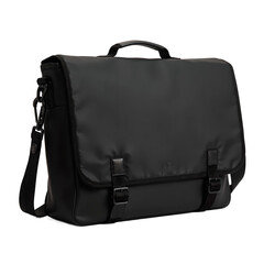 Stylish messenger laptop bag with adjustable strap perfect for work or travel isolated on white background