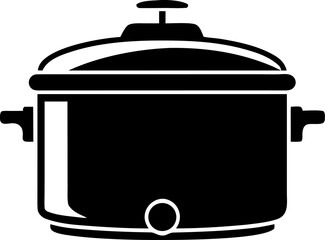 Electric Pressure Cooker Silhouette Vector