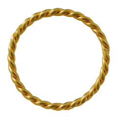 A beautiful golden twisted ring, perfect for jewelry designs or as a decorative element. This die-cut image has a transparent background for versatile usage.