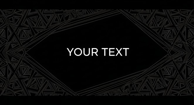 Abstract geometric background with dark tones and a central text area for design overlay