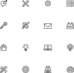Comprehensive Engineering Icon Set: Precision-crafted icons for mechanical, civil, electrical, and software engineering projects.