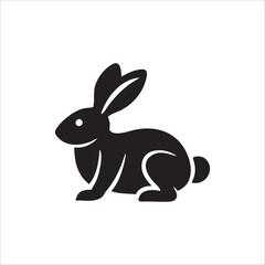 Fototapeta premium Vector illustration of a black rabbit